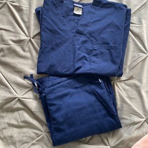 XS navy scrub set